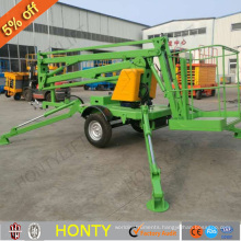 Top Sale !! diesel engine cheap price trailer boom lift for loading or unloading articulated towable lifts for sale